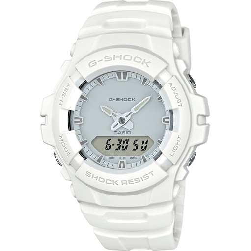 Jam Pria Casio G-shock Classic G-100 Full White Ori Bm