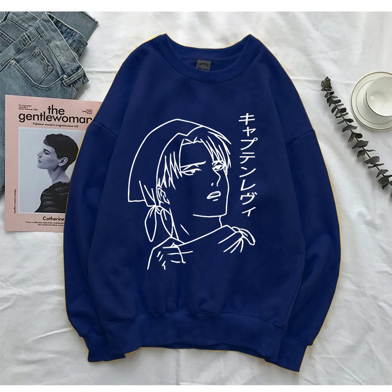 Sweater Unisex Captain Levi Crewneck size M-XXL