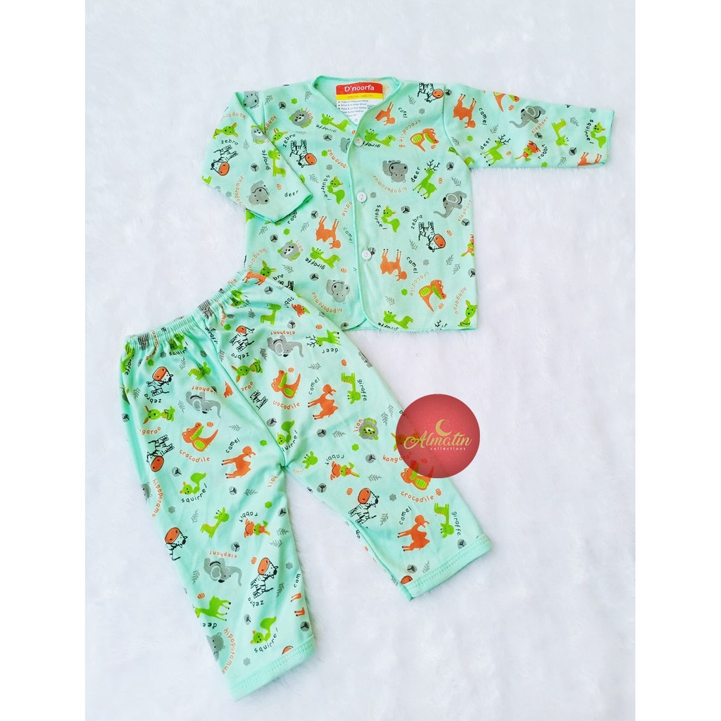 3 SET Setelan Baju Bayi Panjang+Celana Panjang Motif Animal/baju anak laki-laki/perempuan