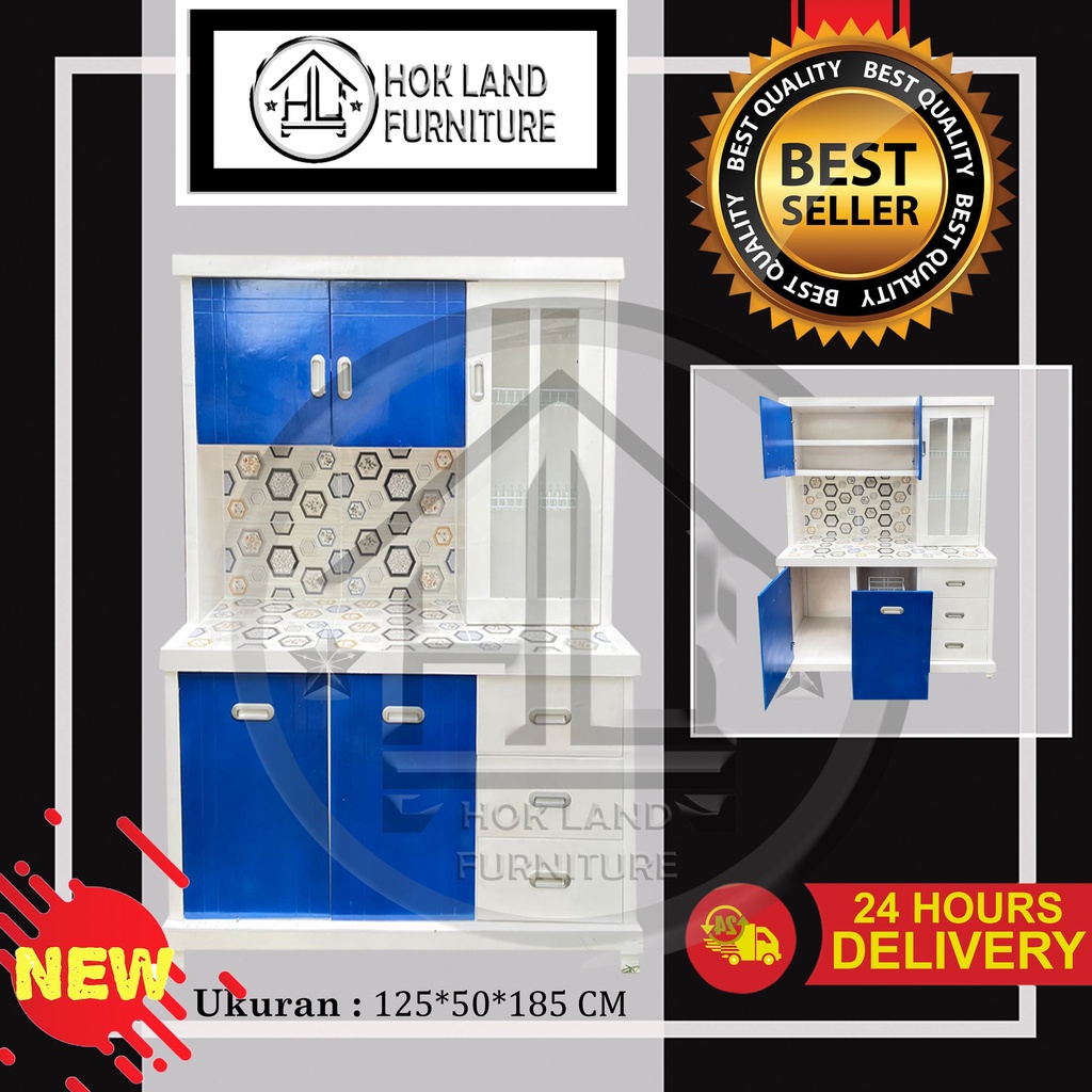 Lemari sayur 3 pintu lemari rak piring dapur minimalis / Lemari Sayur 3Pintu Kayu Multiplek / LS205