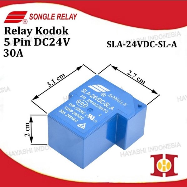 Relay PCB Songle DC 12 24V 5 6 Pin Kaki 12VDC SL-A SL-C Kodok Original