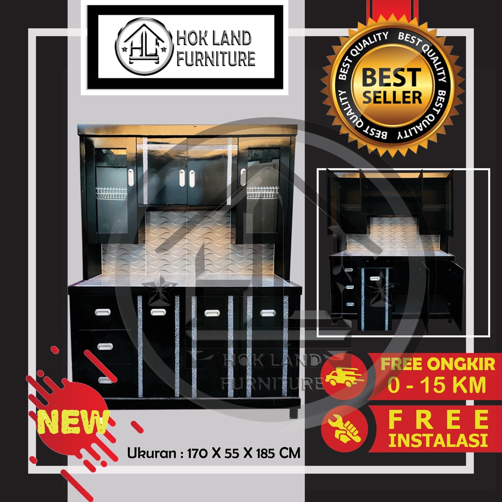 Lemari sayur 4 pintu lemari rak piring dapur minimalis / Lemari Sayur 4 Pintu Kayu Multiplek / LS58