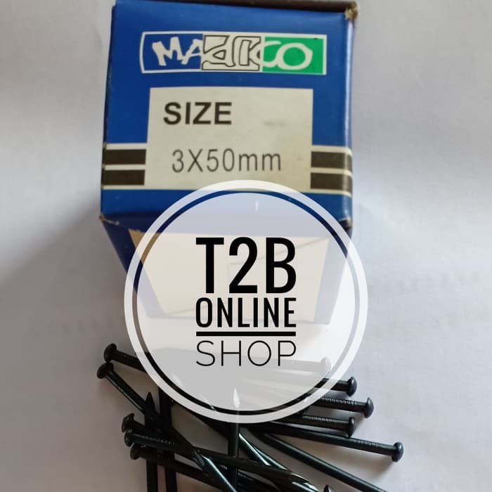 Paku beton hitam 5cm isi 70 bj Madico / paku tembok cor hitam 50 mm