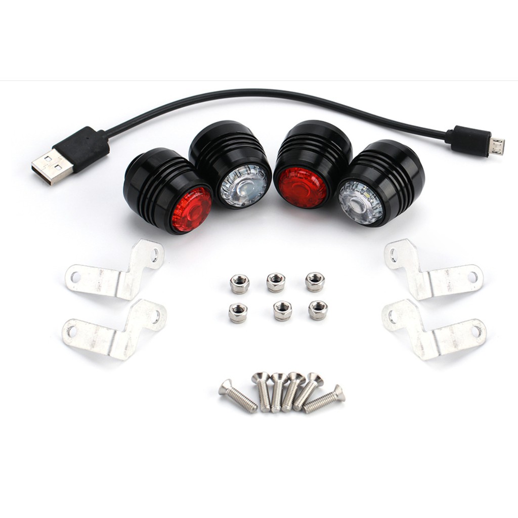 Ht Profesional Skateboard Lampu LED Peringatan Longboard Bersepeda Malam Anti Air Ada 4roda