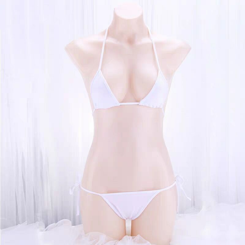 Lingerie Wanita Sexy Bikini Babydoll Bra Thong Set Tali Sexy Bikini Mini Tipis 3B026
