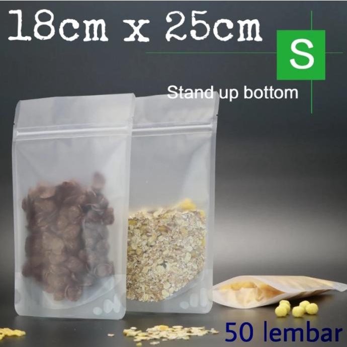 Standing Pouch Buram/Plastik Snack/Plastik Ziplock Buram (18x25)