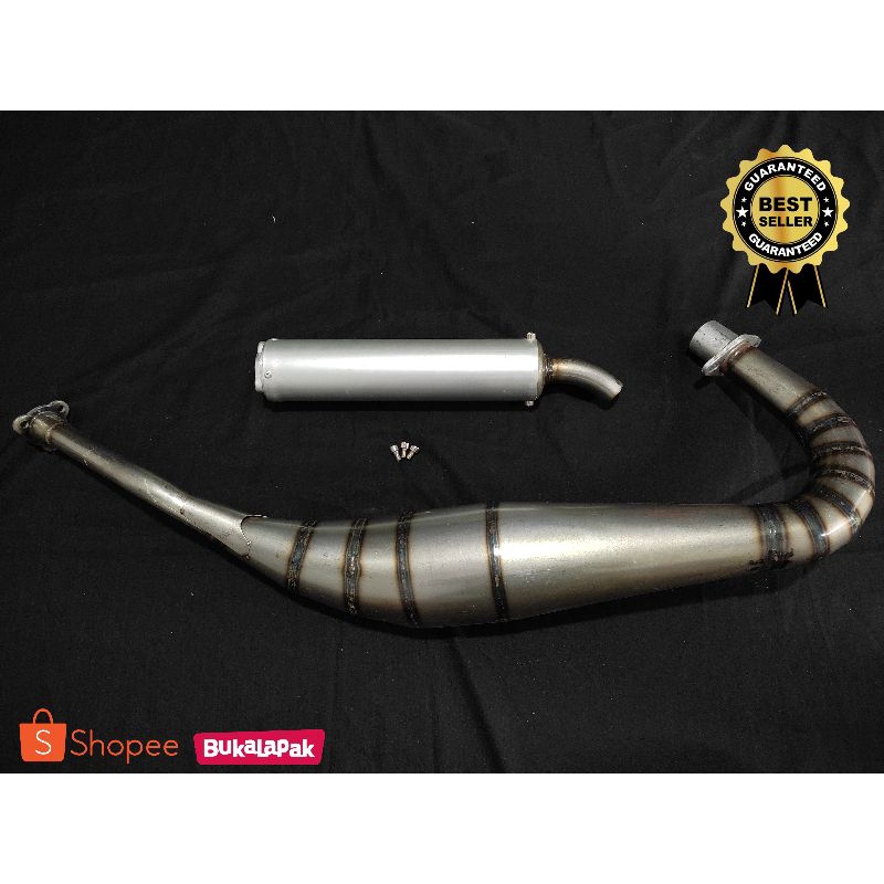 knalpot satria 2tak kolong bahan plat besi