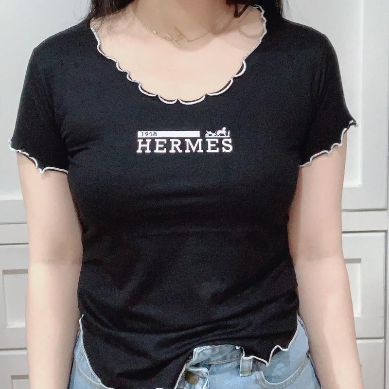 Kaos H Neci V-Neck | Baju Kaos Wanita | Maimon Grosir