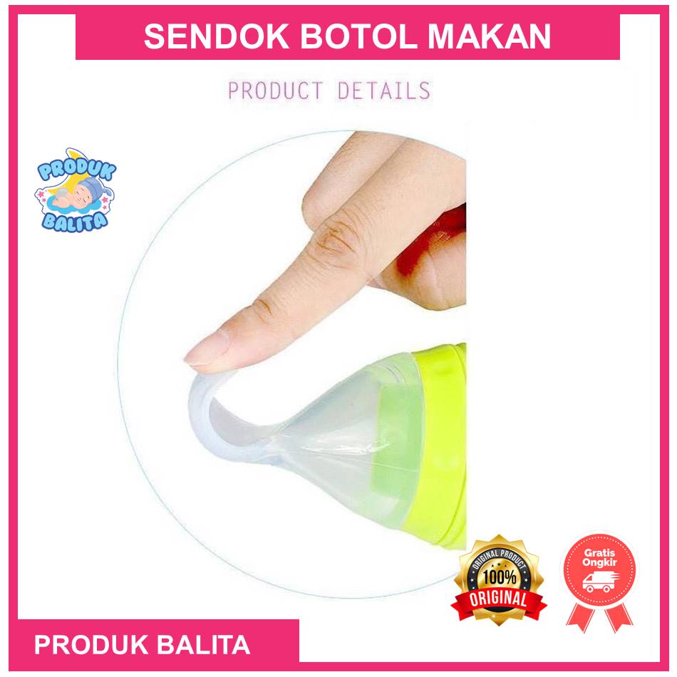 Botol Sendok Makan Mpasi Bayi Botol Dot Makan Bayi Silikon