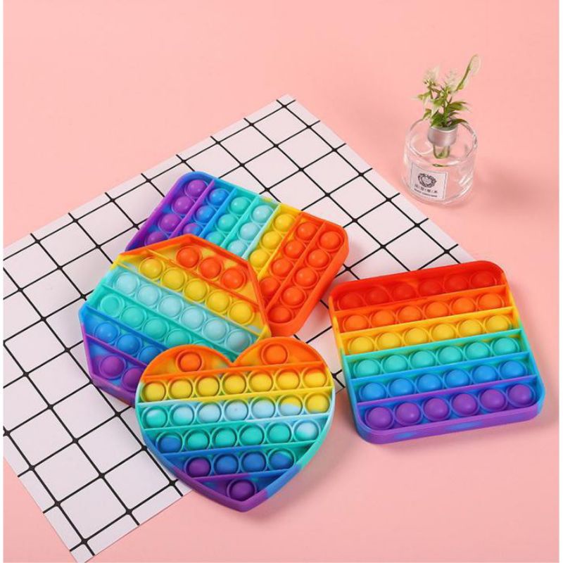 Mainan Pop It Murah Rainbow / pop it rainbow / mainan pop it