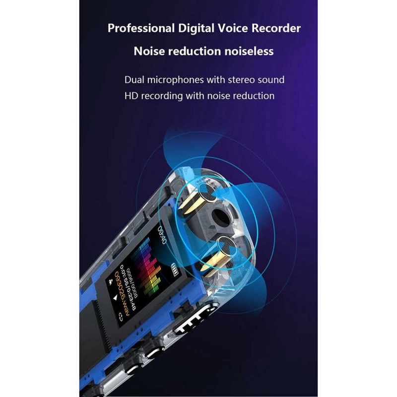 Voice Recorder Digital Perekam Suara Hyperbolic 240mAh USB Rechargeable