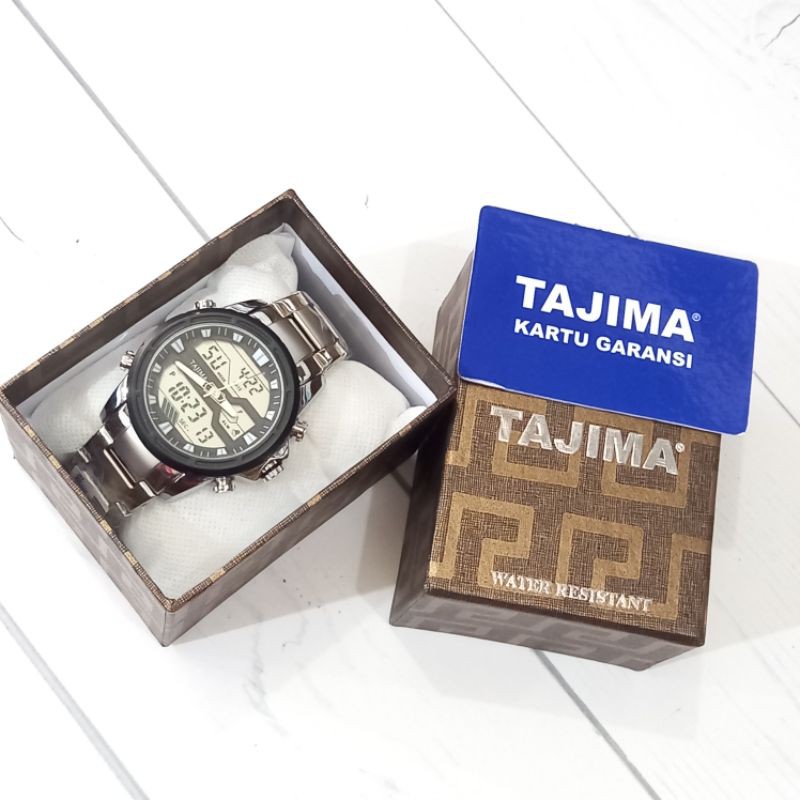 (Toko Ricoh) TAJIMA 9456 Tahan air - Garansi resmi - jam tangan bahan stainless warna