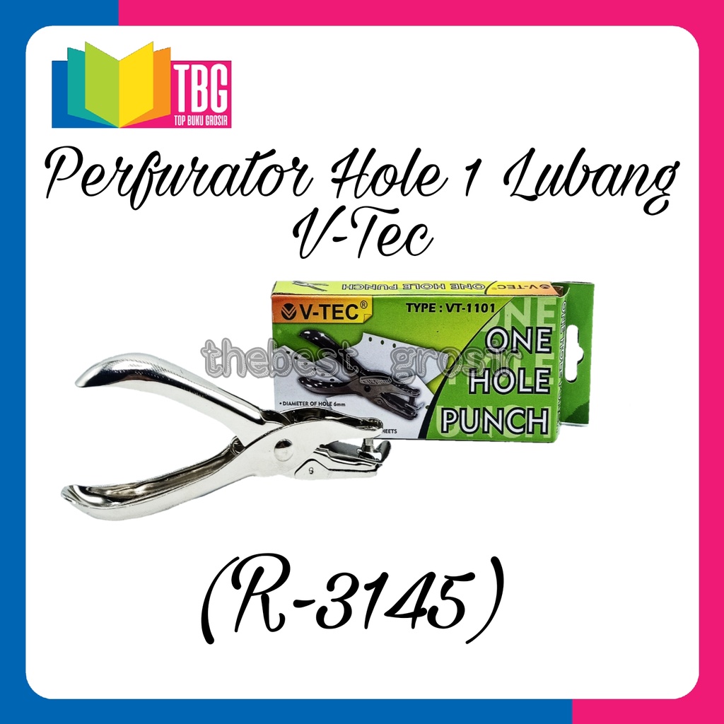 

1 PCS PERFURATOR KERTAS 1 LUBANG V-TEC / PEMBOLONG KERTAS 1 LUBANG / PUNCH V-TEC (R-3145)