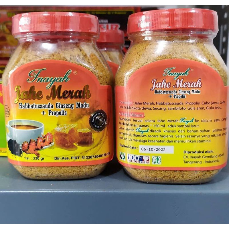 

Minuman Jahe Merah Inayah Toples Instan 330gr | Banjarmasin