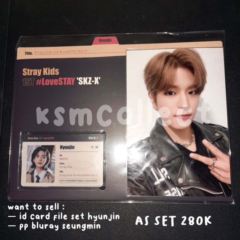 [BOOKED] ID CARD FILE SET HYUNJIN + PP BLURAY SEUNGMIN