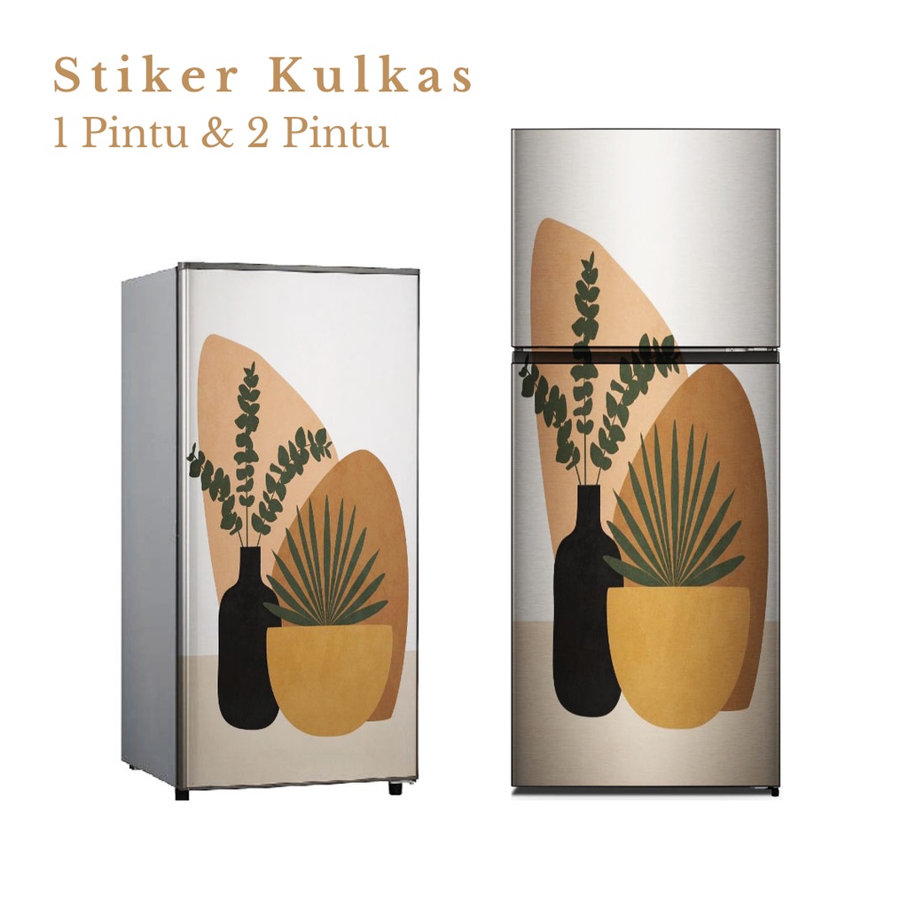 Stiker Kulkas 1 Pintu dan 2 Pintu motif Minimalist Kode MT-15 - FM