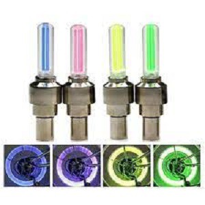 Tutup Pentil Ban Roda Lampu LED Nyala Sepeda Motor Mobil Sepasang