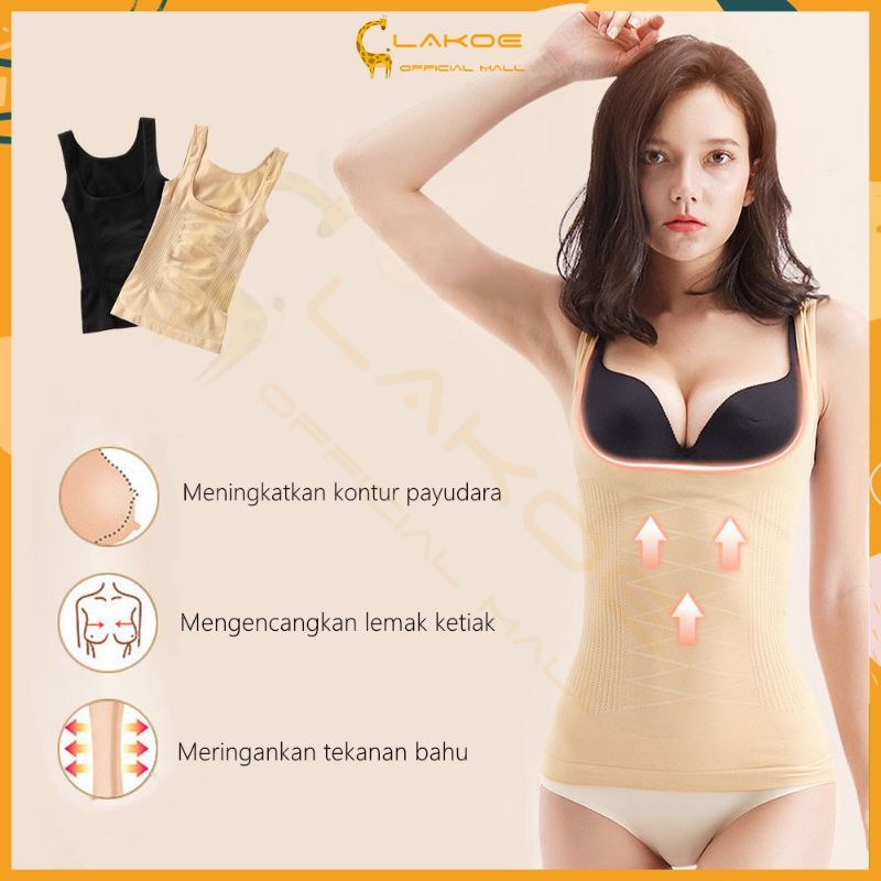 KORSET ATASAN SINGLET TANK TOP PELANGSING PERUT - BODY SHARPER WAIST TRAINER CORSET