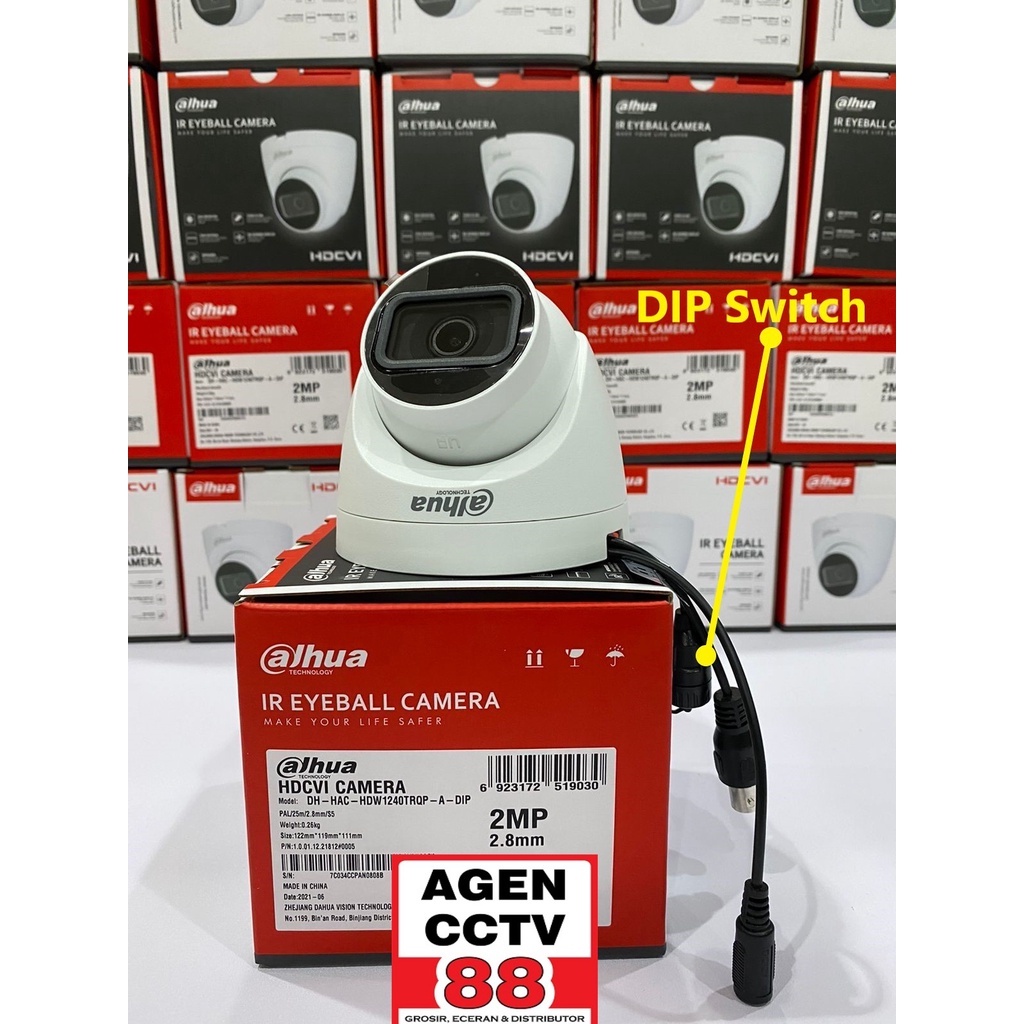 Kamera CCTV Indoor+AUDIO DAHUA 2MP HAC-HDW1240TRQP-A-DIP 1080p+Free 2 BNC Drat