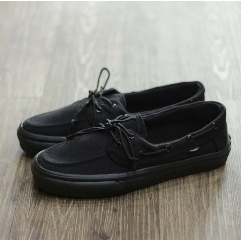 SEPATU SNEAKER VANS ZAPATO FULL BLACK PREMIUM100%