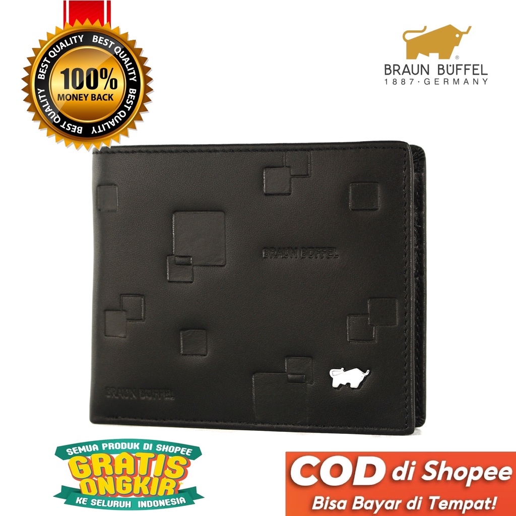 TOKOKOE - Dompet Pria model Tidur bahan Kulit Premium Dompet Lipat - BB 01-12 Black