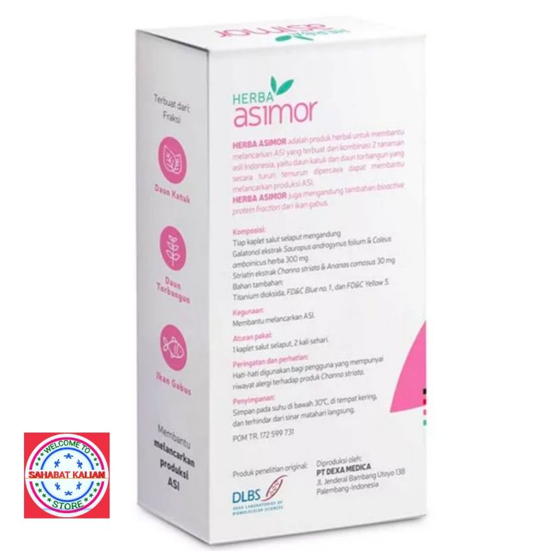 HERBA ASIMOR PELANCAR ASI 30 CAPSUL DAN 60 CAPSUL