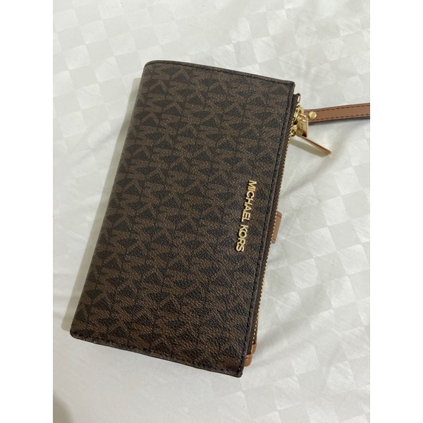 dompet Michael kors jet set double zip wrislet authentic