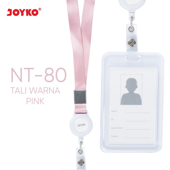 

Name Tag Tanda Pengenal Gantungan Kartu Nama Joyko NT-78 ~ 80 - NT-80 Pink
