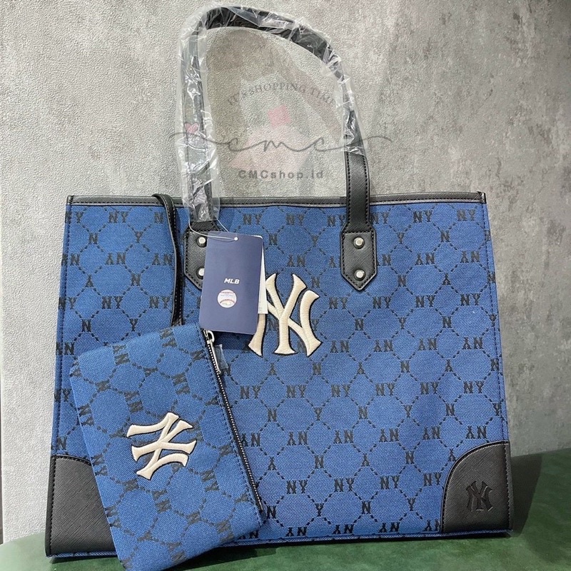 MLB Monogram Diamond Jacquard Shopper Bag / tas mlb with authentic tag dan price tag