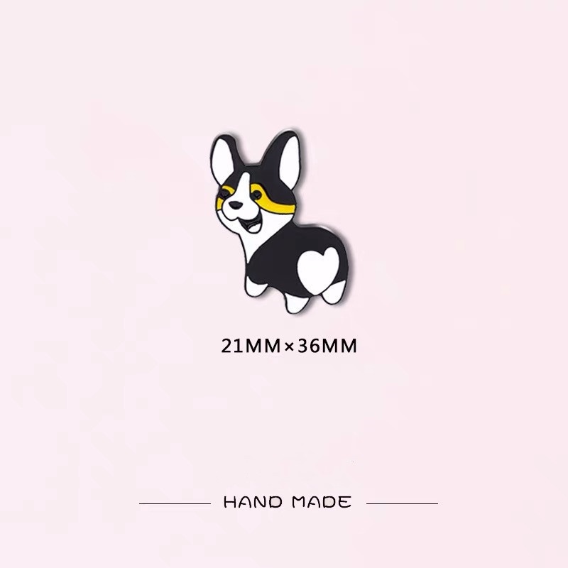 Corgi panda bros Jepang kecil yang lucu Mohon lencana baru pakaian dan tas pin gesper ornamen In