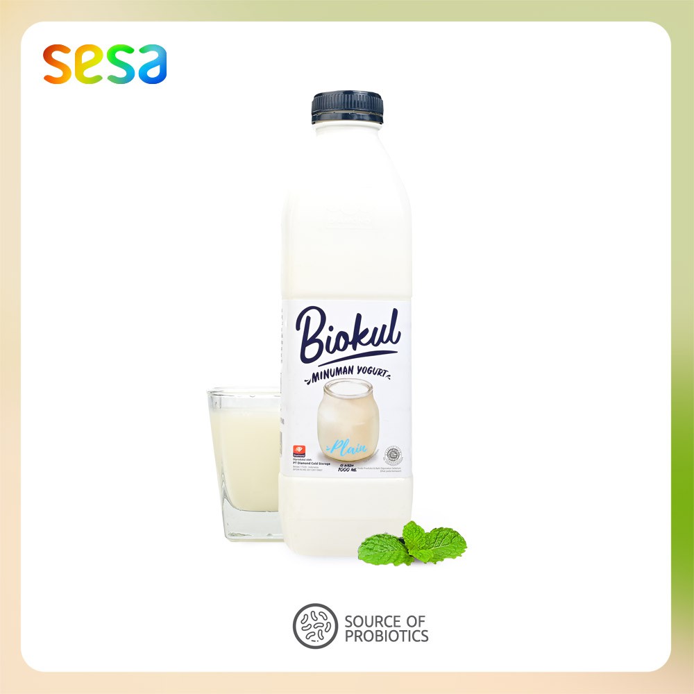Jual Biokul Drink Yogurt Plain 1000 ml Shopee Indonesia