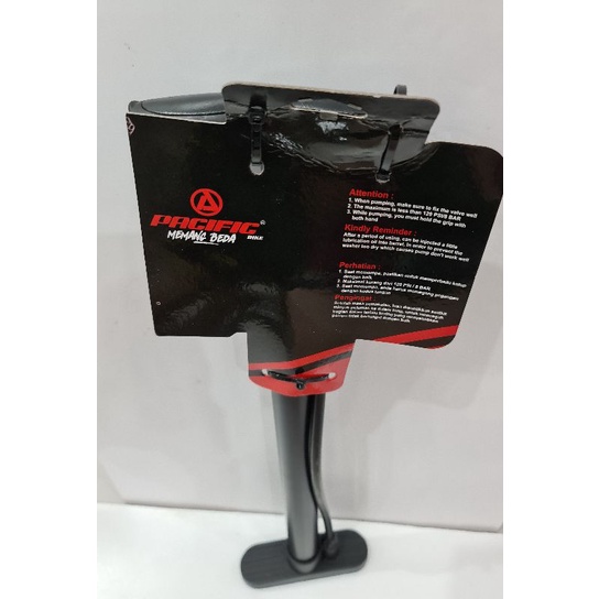 Pompa Sepeda 2 lubang SP-J808HQ &amp; Pompa Veron Black