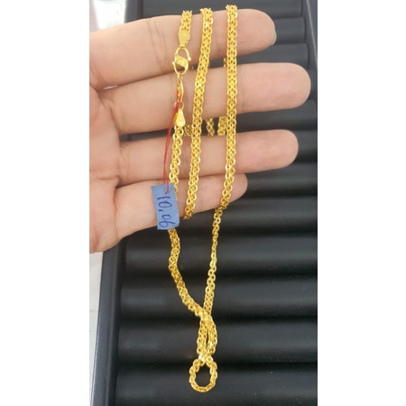 kalung model double nory panjang elegant emas asli