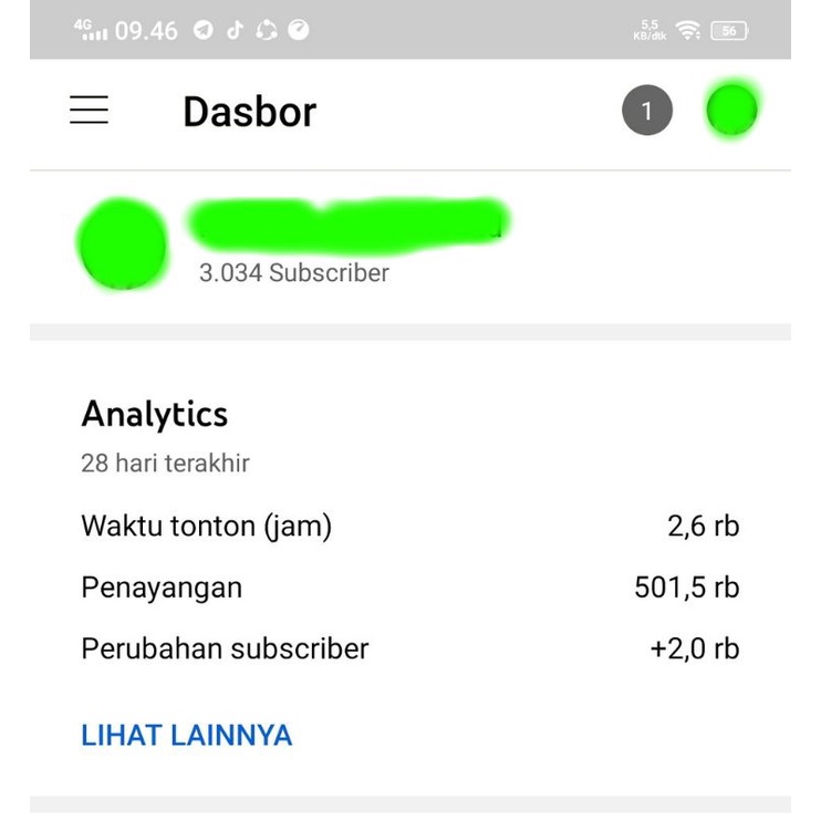 (Habis) Akun Youtube 3000 Subscriber Aktif