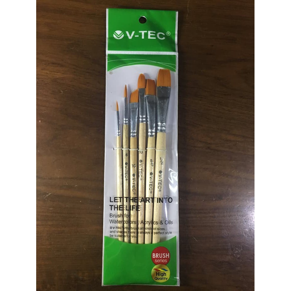 

Jual V Tec Brush A21547 Set 6 Kuas Lukis Set isi 6 VTEC Artist Brush Limited