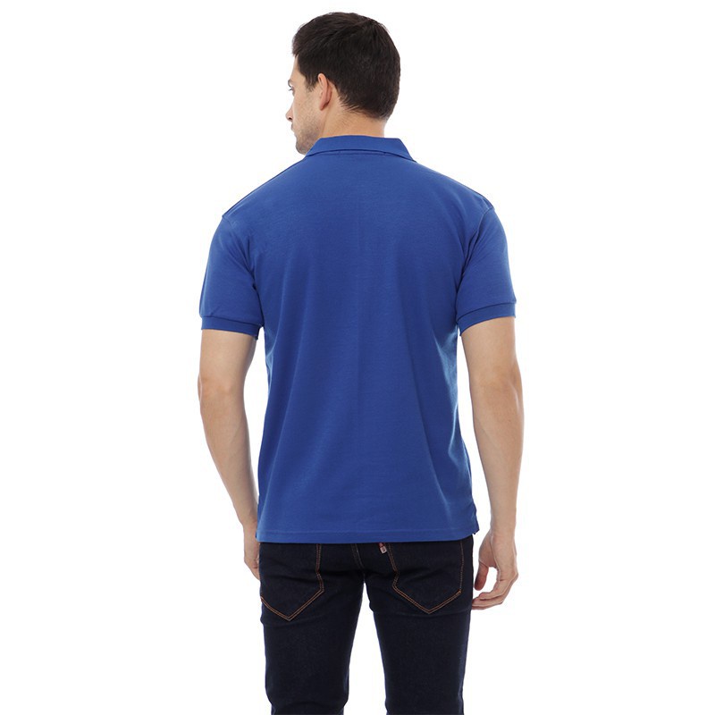 BlueButton Classic Men Embroidery PoloShirt Biru