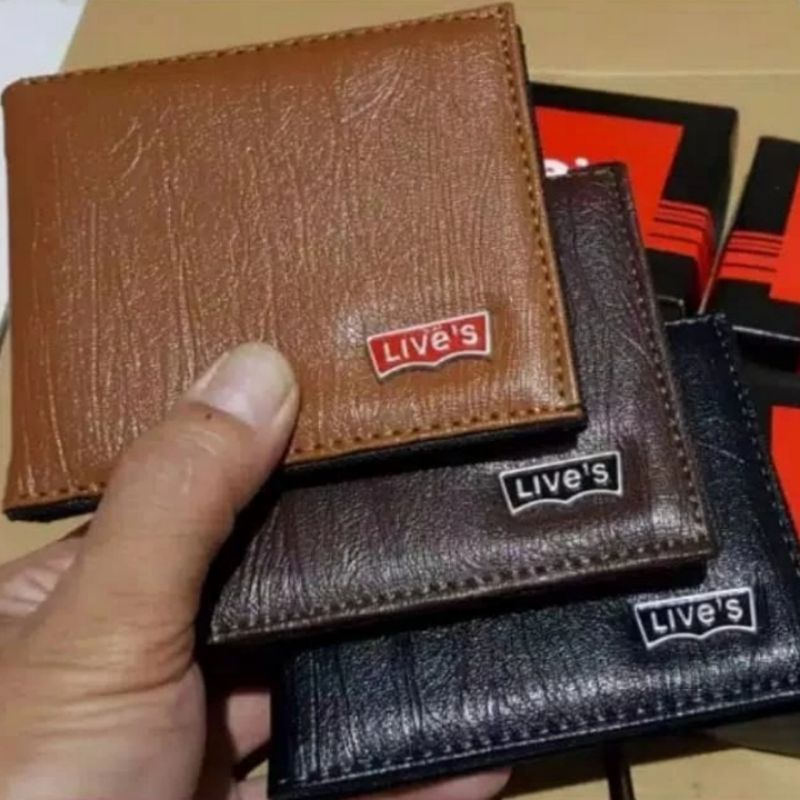 DOMPET PRIA MOTIF SERAT KAYU KULIT PU Sudah termasuk Box