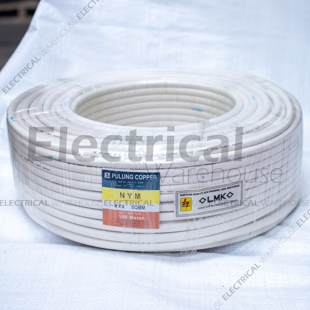 Kabel Listrik NYM 4x4mm2 PULUNG 100 Meter ( 4x4mm 4x4 mm 4 x 4 mm2 100M )