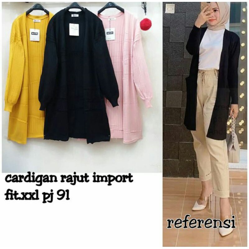 Cardigan rajut jumbo import