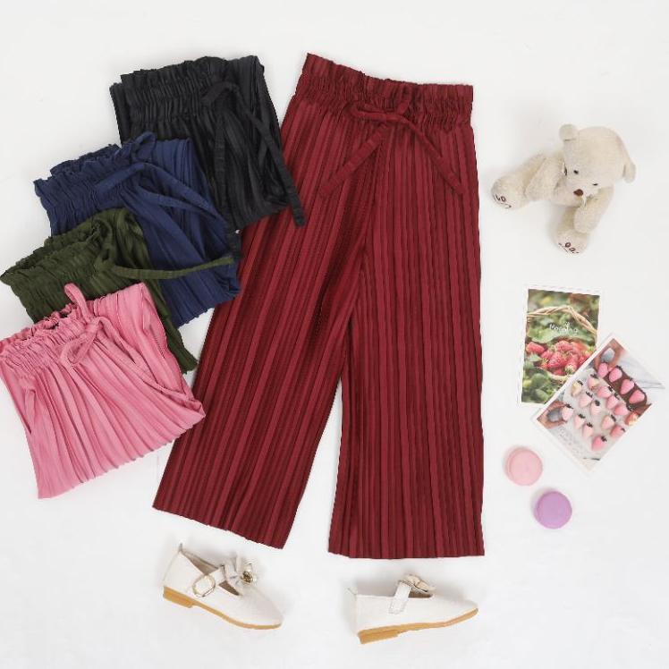 "PDJ.15Ag21ν" PILIH WARNA Kulot Plisket Import Anak Usia 8-11 tahun Kulot Plisket Anak Tanggung PLIS