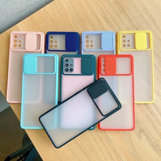 SAMSUNG A51 J2 PRIME J7 PRIME CASE SLIDE CAMERA, SLIDING CASING COVER DOFF FUZE TRANSPARAN