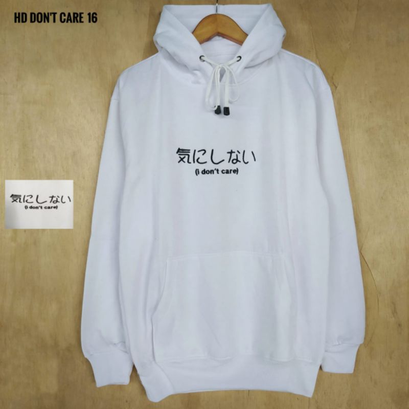 Hoodie Jepang I Don't Care Jaket Jepang pria wanita L XL XXL