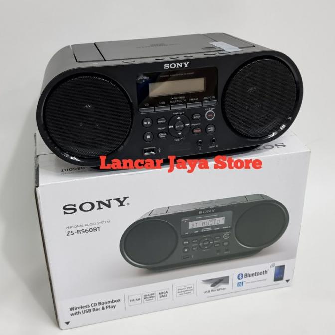 Radio Cd Portatil Sony ZS-RS60BT CD Boombox W/ Bluetooth, NFC, AM