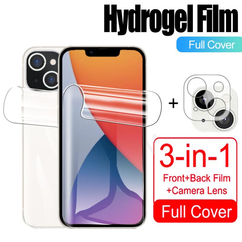 Slim Front/Back Soft Protective Hydrogel Film For iPhone 11 12 13 Pro Max Mini iPhone13 iPhone13Pro iPhone13ProMax Camera Lens Screen Protector Glass