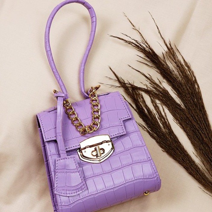 PA TAS SELEMPANG WANITA - SHOULDER BAG MICRO CROCO MINI - TAS KOO MOON YOUNG - TAS ANDIN CROCO