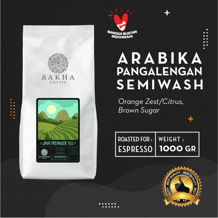 

Biji Kopi Arabika Java Preanger Roasted For Espresso 1 Kg SAKHA COFFEE - APRE1000