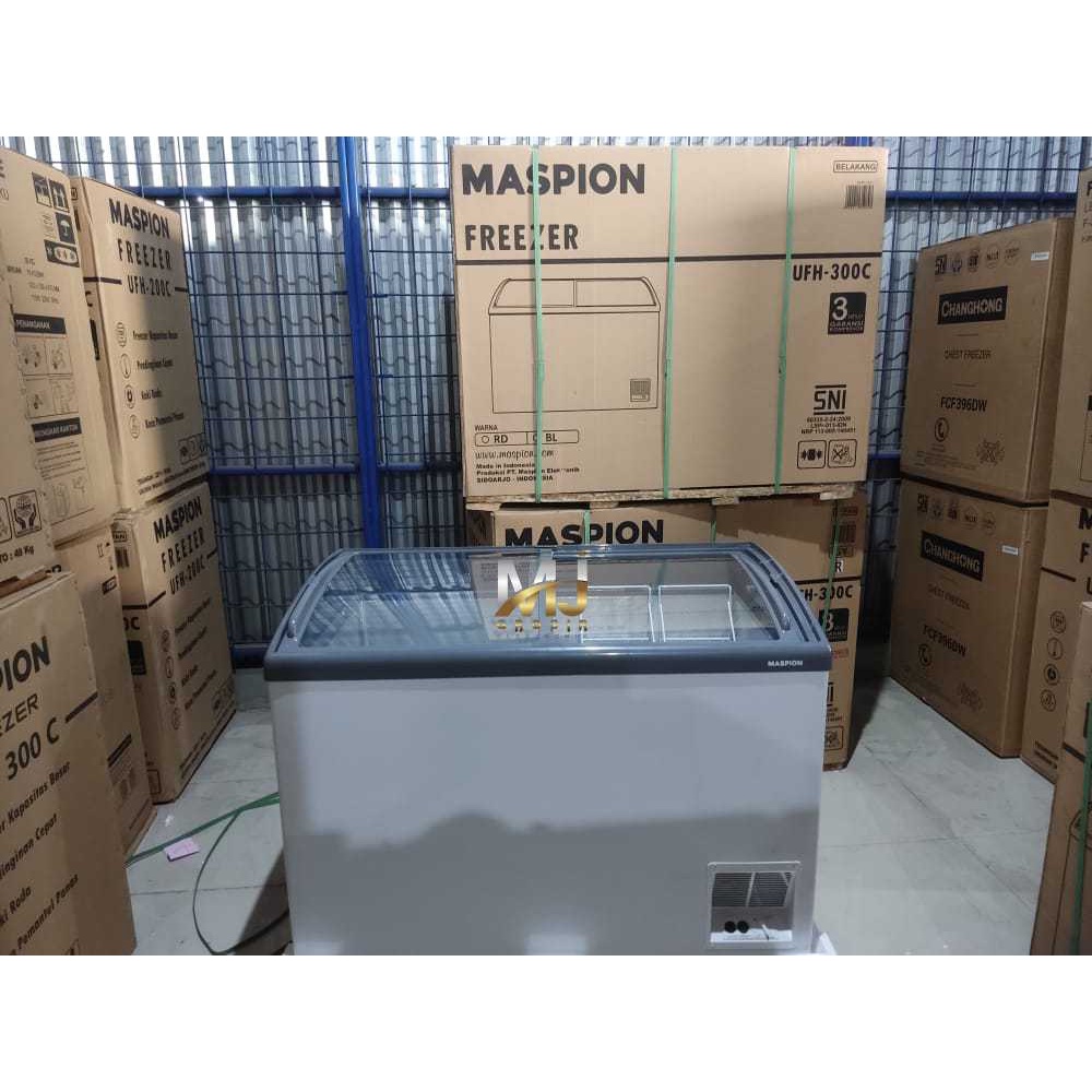 MASPION UFH 300 C CHEST FREEZER BOX 300 LITER LEMARI PEMBEKU SLIDING