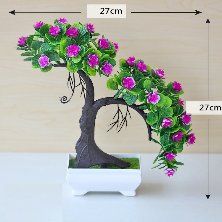 Kunataruma Pot Tanaman Besar Hias Bunga Plastik Artificial Daun Rambat Dekorasi Monstera Kering-Purple