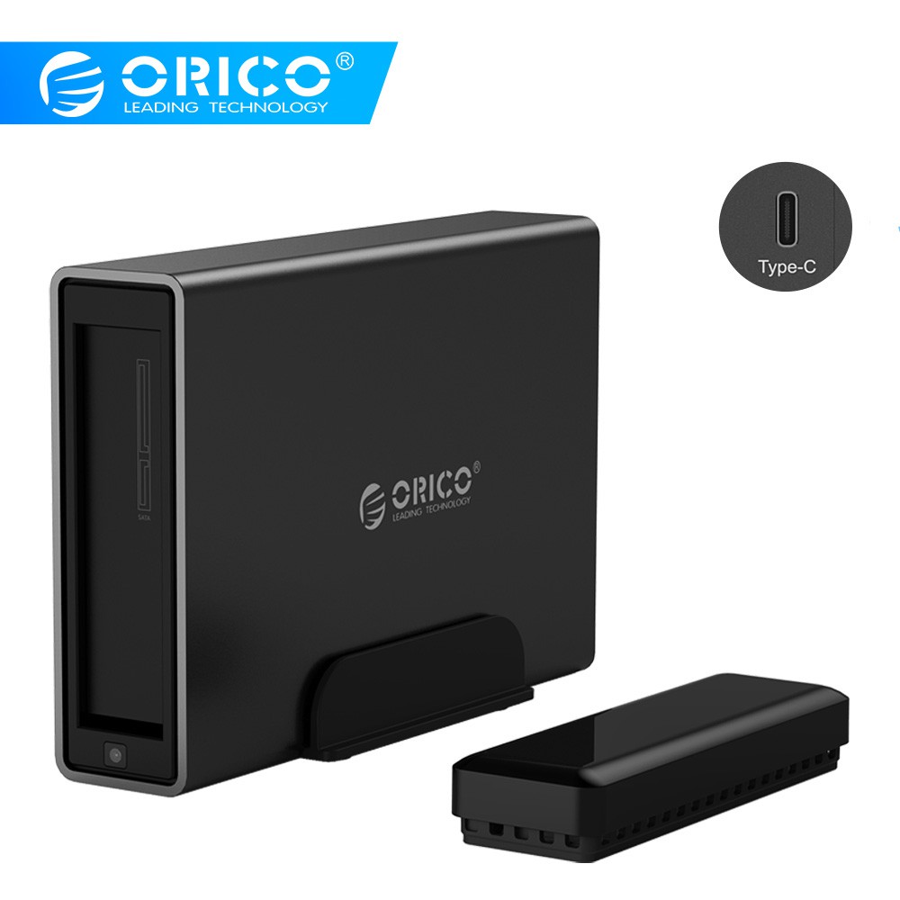 Casing hardisk hdd enclosure orico 3.5 SATA 10TB Type-C NS100C3 - External Hard Drive orico ns100-c3