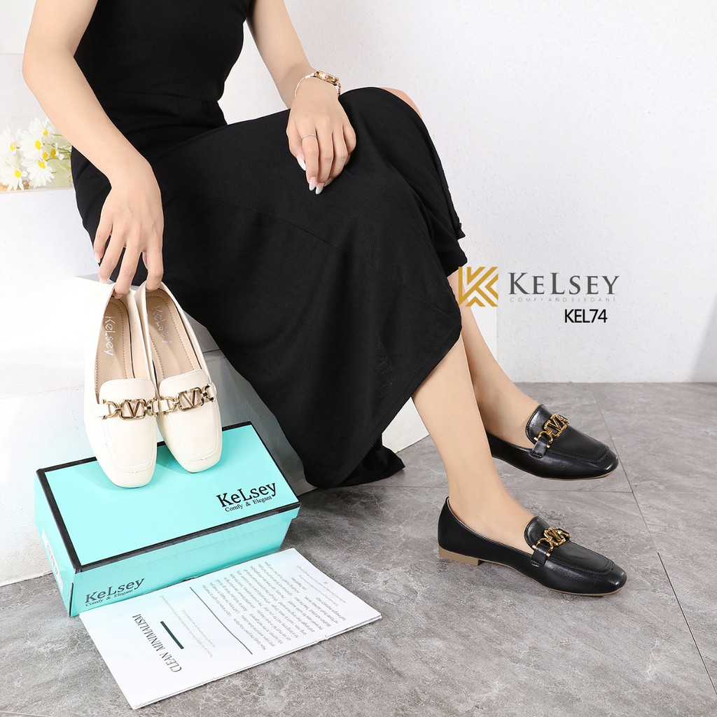 (GRATIS ALAS KAKI) Kelsey Sepatu Flat Shoes Wanita KEL74